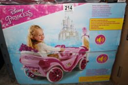 1 BOXED DISNEY PRINCESS ROYAL HORSE CARRIAGE 6 VOLT ELECTRIC RIDE ON RRP Â£249
