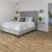 1 BOXED GOLDEN SELECT TOASTED ALMOND SPLASH SHIELD AC5 LAMINATE FLOORING WITH FOAM UNDERLAY - (