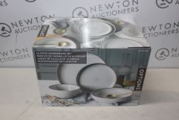 1 (GOOD CONDITION)BOXED OVER & BACK STONEWARE DINNERWARE SET RRP Â£59 15 pieces