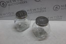 1 SET OF 2 MASON TILTED GLASS JARS RRP Â£29