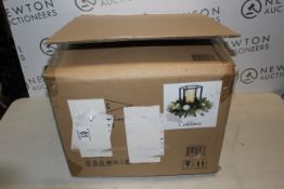 1 BOXED HOLIDAY PINE CENTREPIECE WITH LED CANDLE RRP Â£19