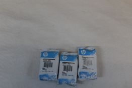 3 SEALED HP BLACK PRINTER INK CARTRIDGES RRP Â£59.99