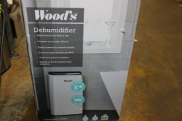 1 BOXED WOODS MDK26 AIR DEHUMIDIFIER REFRIGERANT 25L/DAY RRP Â£399