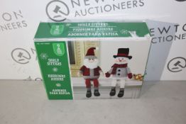 1 BOXED 20 INCH (51CM) CHRISTMAS SANTA & SNOWMAN SHELF SITTERS RRP Â£19