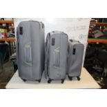1 AMERICAN TOURISTER FABRIC HOLIDAY HEAT 3 PIECE SPINNER LUGGAGE SET RRP Â£149