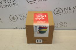 1 BOXED PATTERNED STONEWARE BOWLS, 4 PACK RRP Â£19