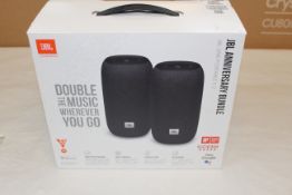 1 BOXED JBL LINK PORTABLE SMART SPEAKER IN BLACK - TWIN PACK RRP Â£99.99