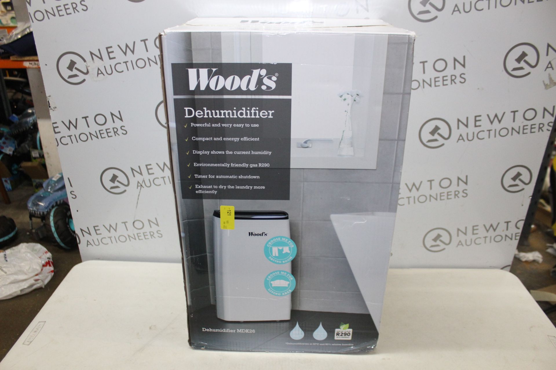 1 BOXED WOODS MDK26 AIR DEHUMIDIFIER REFRIGERANT 25L/DAY RRP Â£399