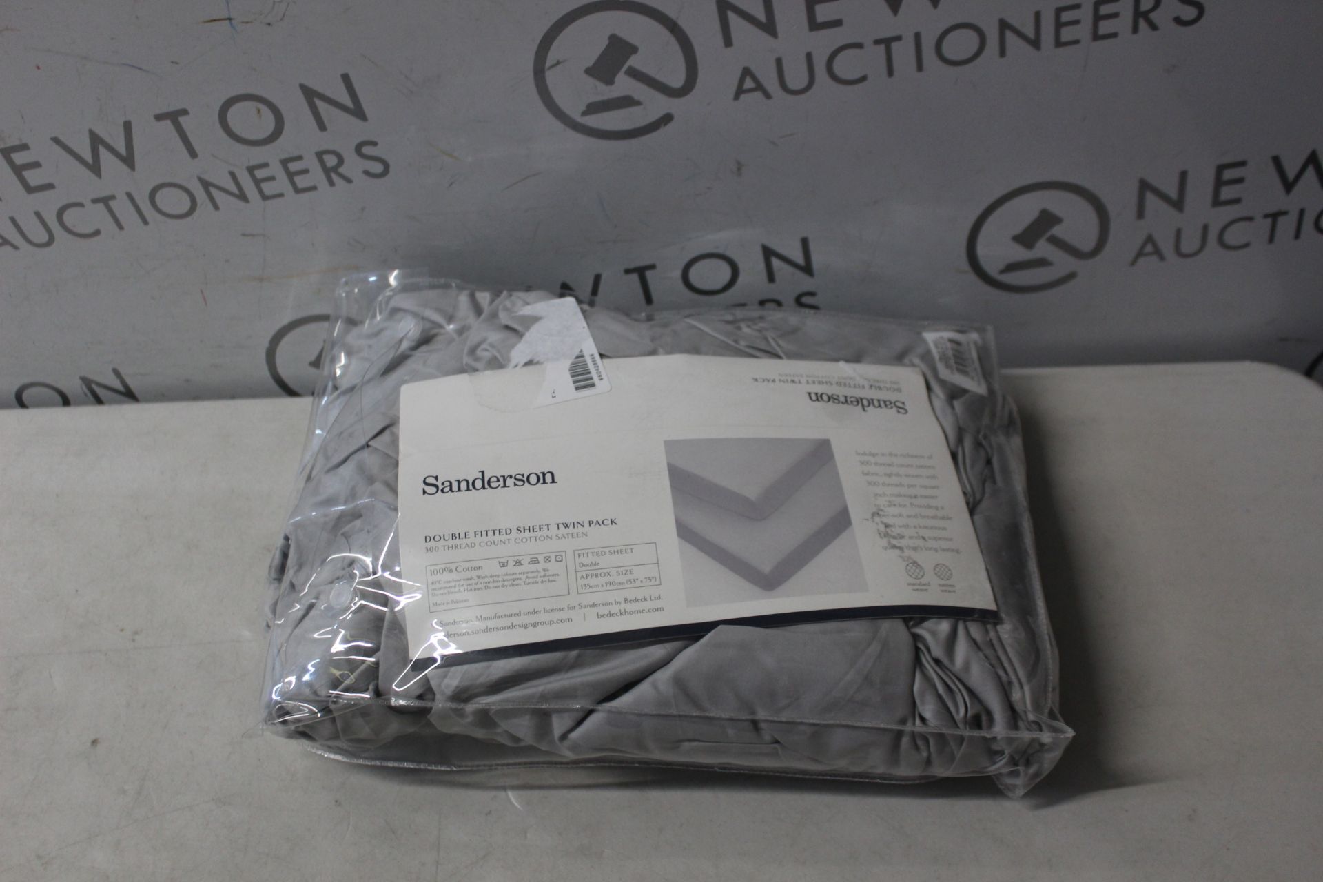 1 PACKED SANDERSON 300 THREAD COUNT COTTON DEEP FITTED SHEET 2 PACK, SIZE DOUBLE RRP Â£29