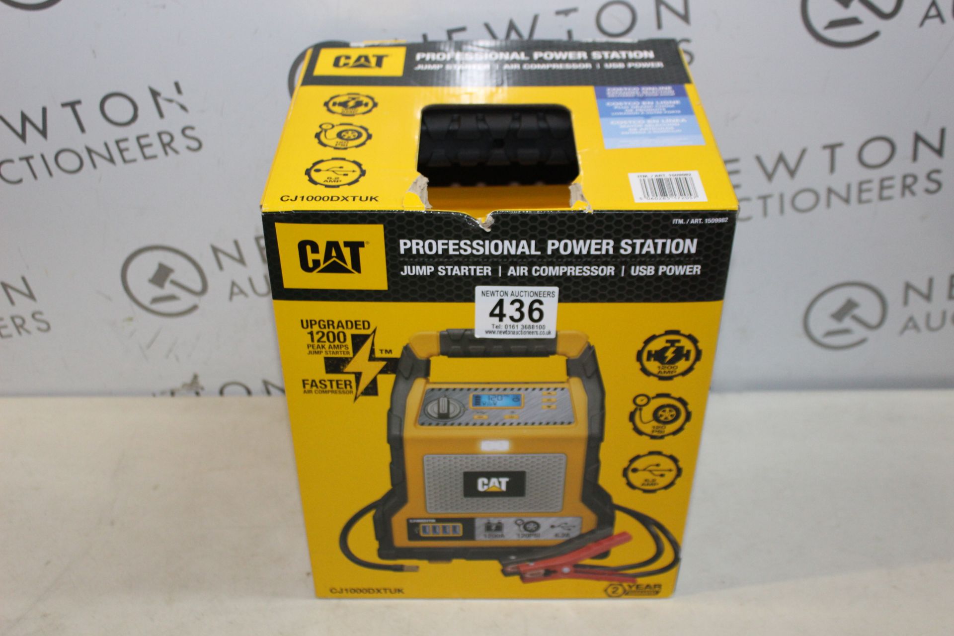 1 BOXED CAT 1200AMP JUMP STARTER, PORTABLE USB CHARGER AND AIR COMPRESSOR RRP Â£99.99