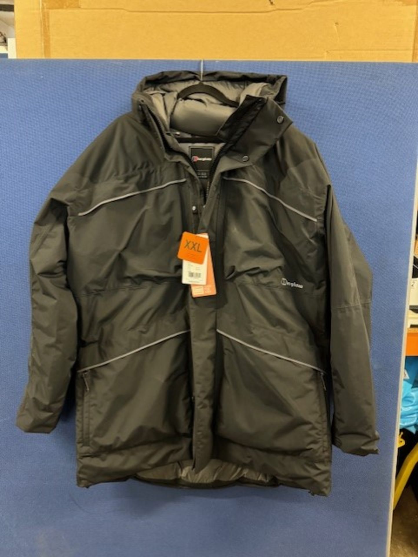 1 BRAND NEW MENS BERGHAUS HUDSONIAN PARKA 2.0 IN BLACK SIZE XXL [FIXED FOR LIFE] RRP Â£349