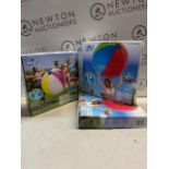 3 BRAND NEW BOXED SET OF 2 PACK BESTWAY 60" H2O GO INFLATABLE BEACH BALLS RRP Â£59.99