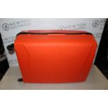 1 AMERICAN TOURISTER BON AIR HARDSIDE LARGE SUITCASE IN ORANGE RRP Â£119 (1 WHEEL MISSING)