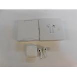 1 BOXED APPLE AIRPODS WITH CHARGING CASE MODEL MV7N2ZM/A RRP Â£139.99 (POWER ON WORKING)