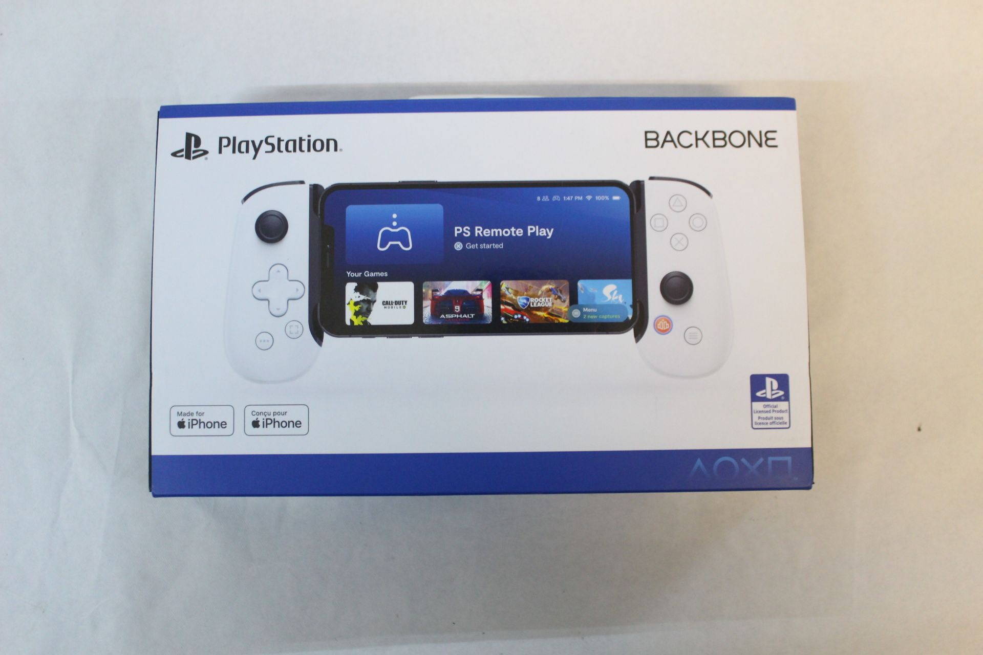 1 BOXED BACKBONE ONE - PLAYSTATION EDITION FOR IPHONE - LIGHTNING RRP Â£129.99