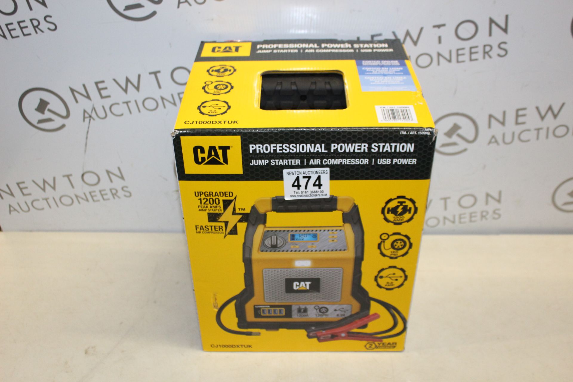 1 BOXED CAT 1200AMP JUMP STARTER, PORTABLE USB CHARGER AND AIR COMPRESSOR RRP Â£99.99