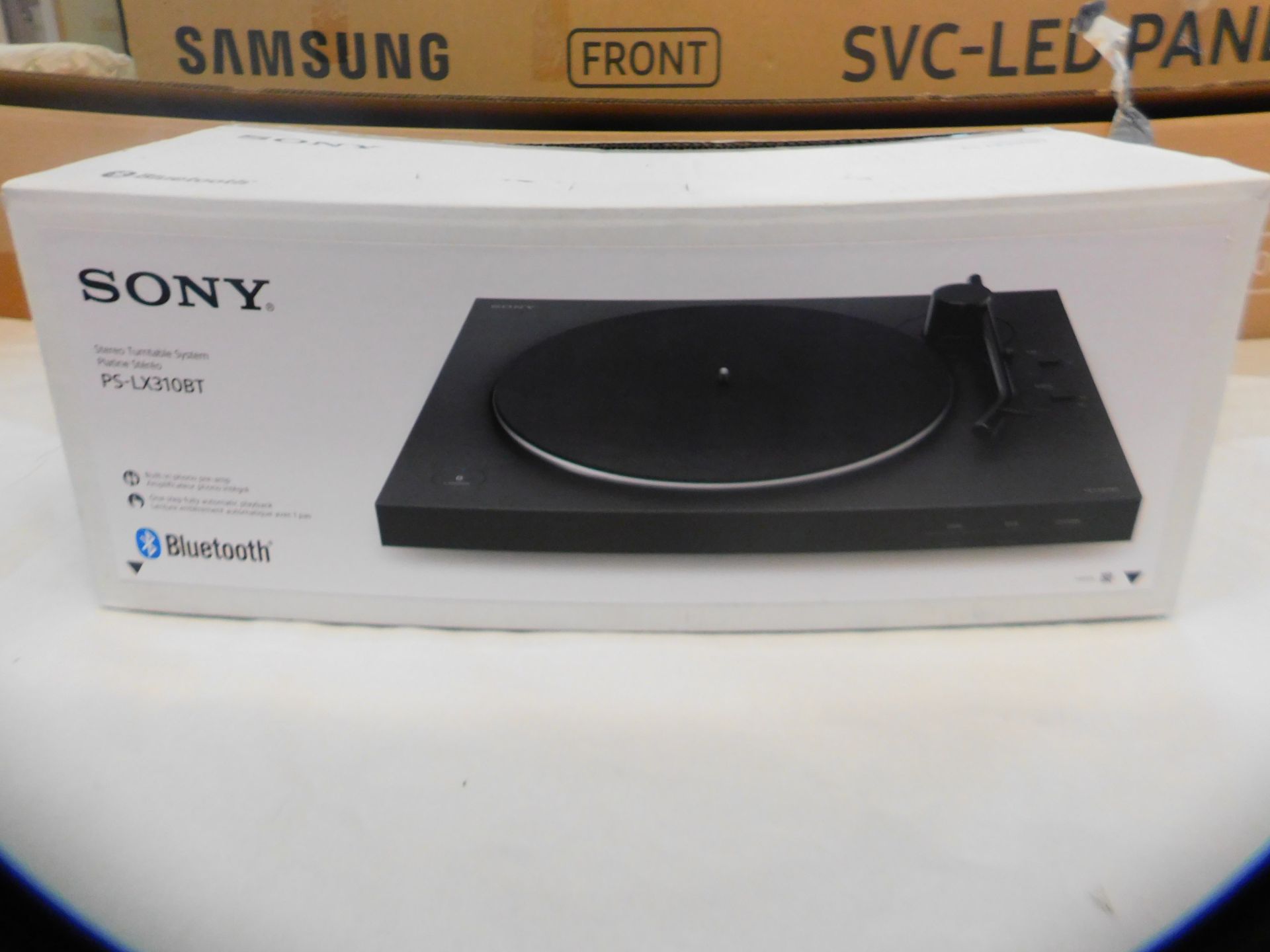 1 BOXED SONY PS-LX310BT BELT DRIVE BLUETOOTH TURNTABLE IN BLACK RRP Â£249.99