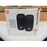 1 BOXED JBL LINK PORTABLE SMART SPEAKER IN BLACK - TWIN PACK RRP Â£129.99