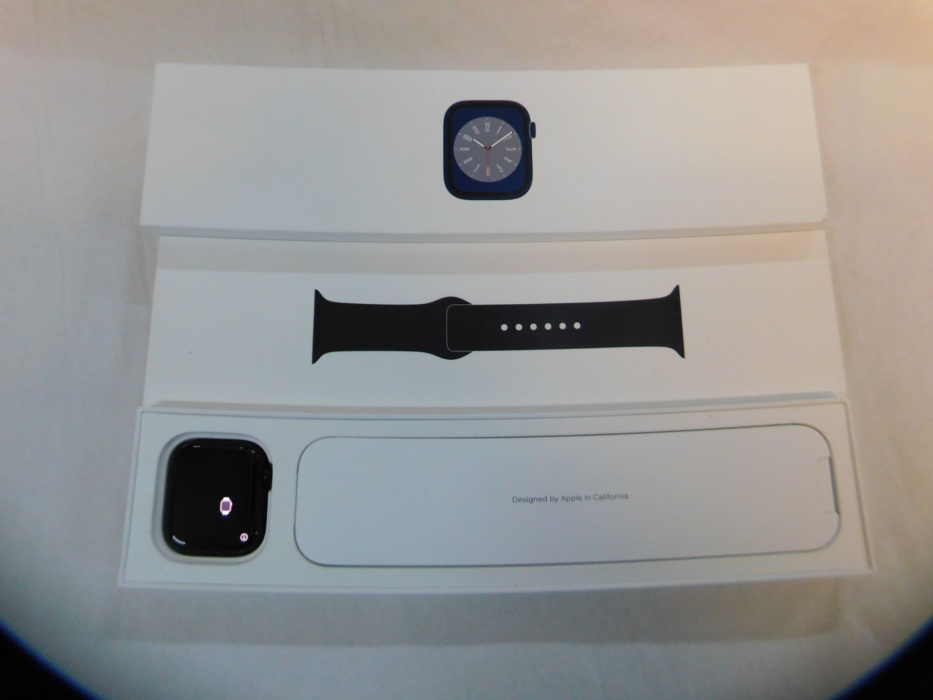 1 BOXED SERIES 8 45MM MIDNIGHT ALUMINUM CASE WITH MIGHT SPORT BAND MODEL MNP13B/A MODEL A2771 RRP