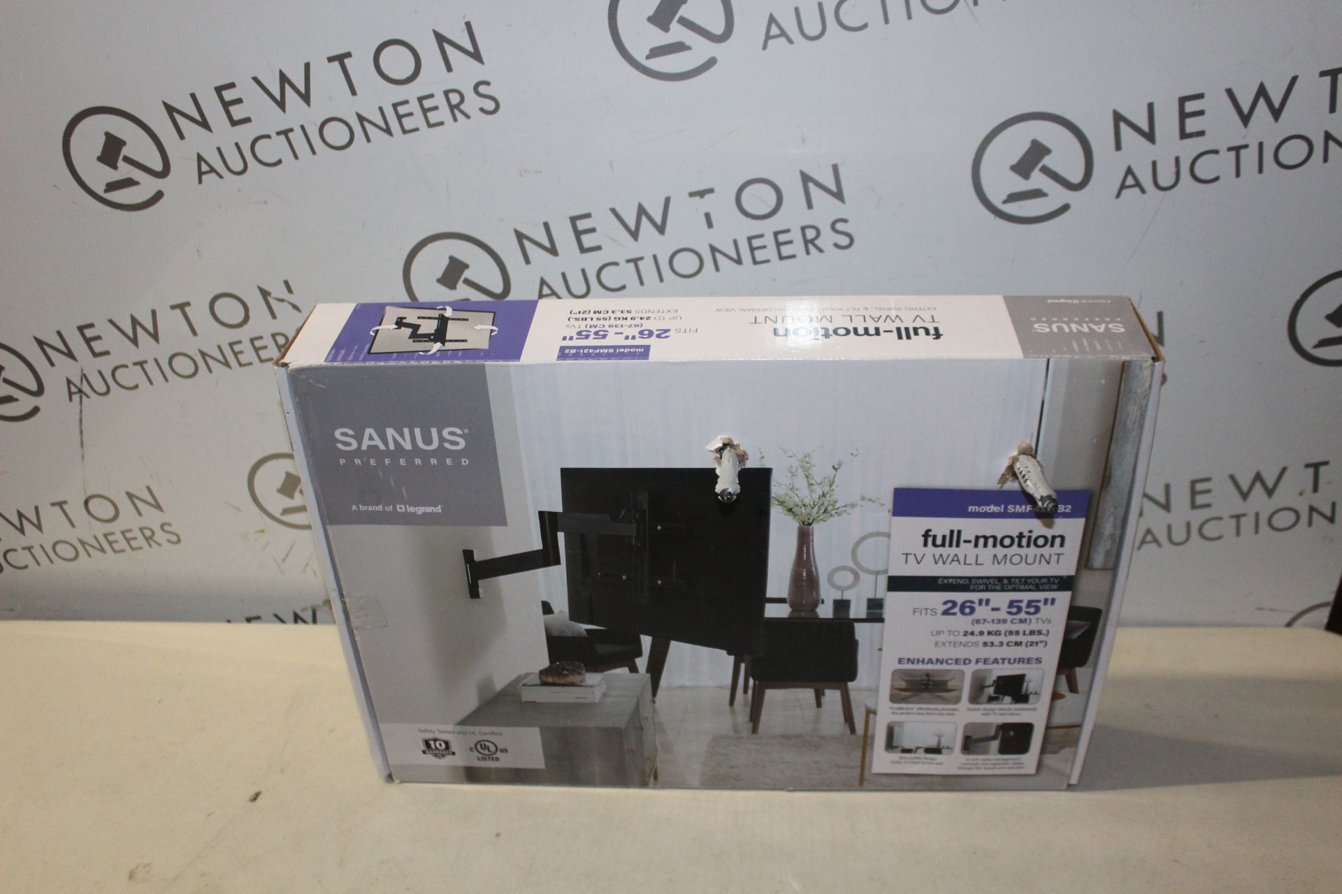 1 BOXED SANUS 22"-55" FULL MOTION TV WALL MOUNT RRP Â£89.99