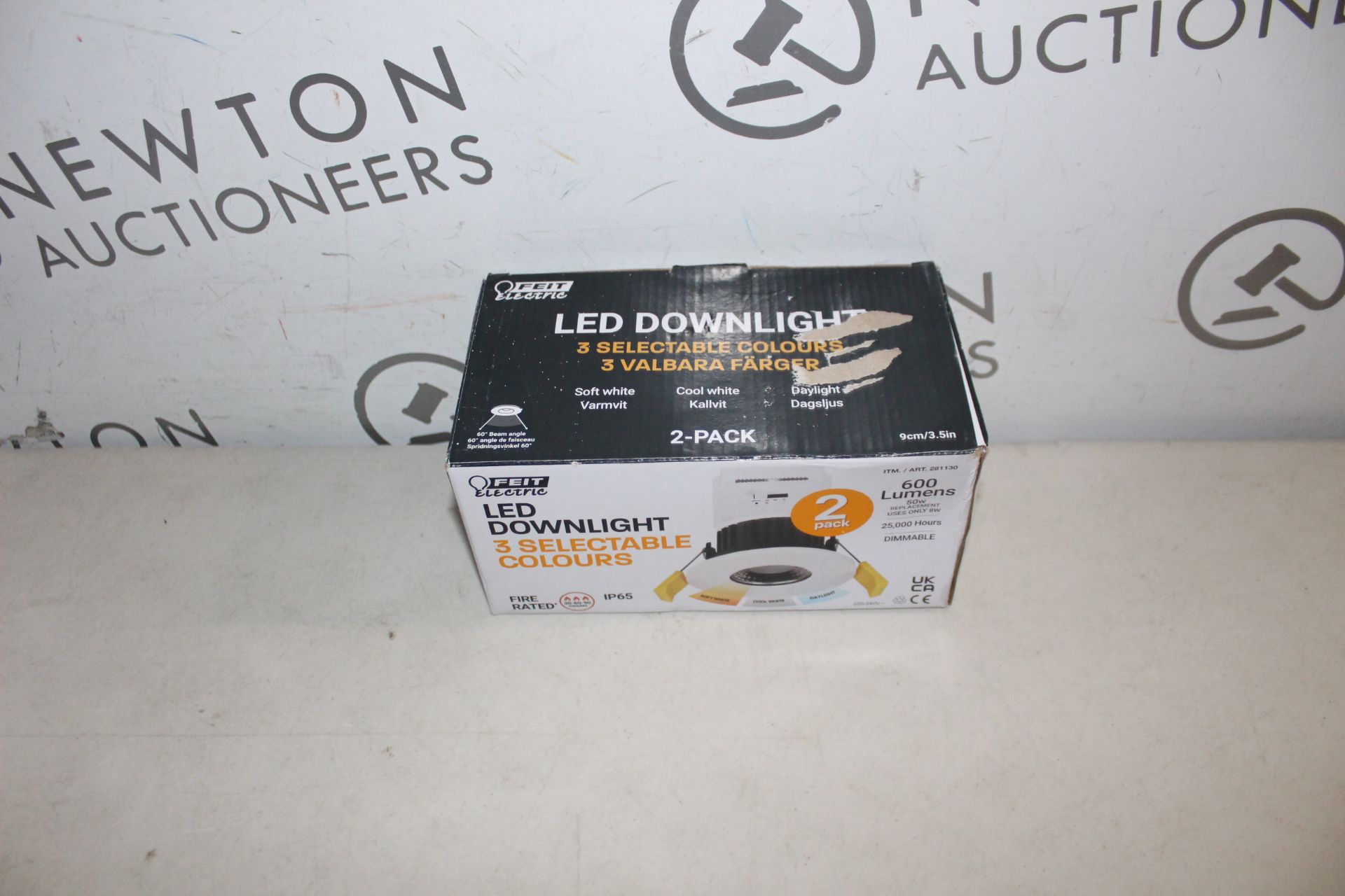 1 BOXED FEIT ELECTRIC 2-PACK LED FIRE-RATED DOWNLIGHT WITH 3-COLOUR TEMPERATURES RRP Â£29