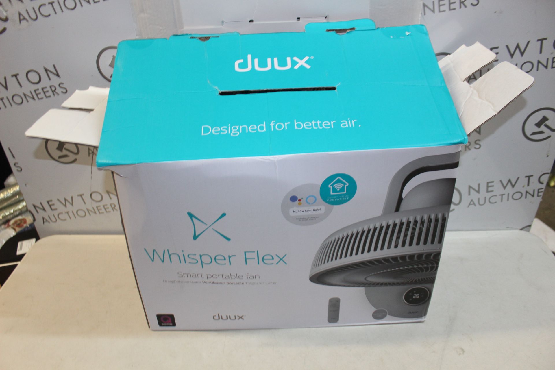 1 BOXED DUUX 13" WHISPER FLEX SMART PEDESTAL FAN RRP Â£99.99