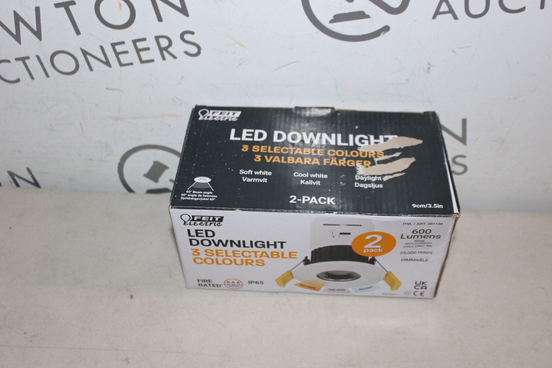 1 BOXED FEIT ELECTRIC 2-PACK LED FIRE-RATED DOWNLIGHT WITH 3-COLOUR TEMPERATURES RRP Â£29