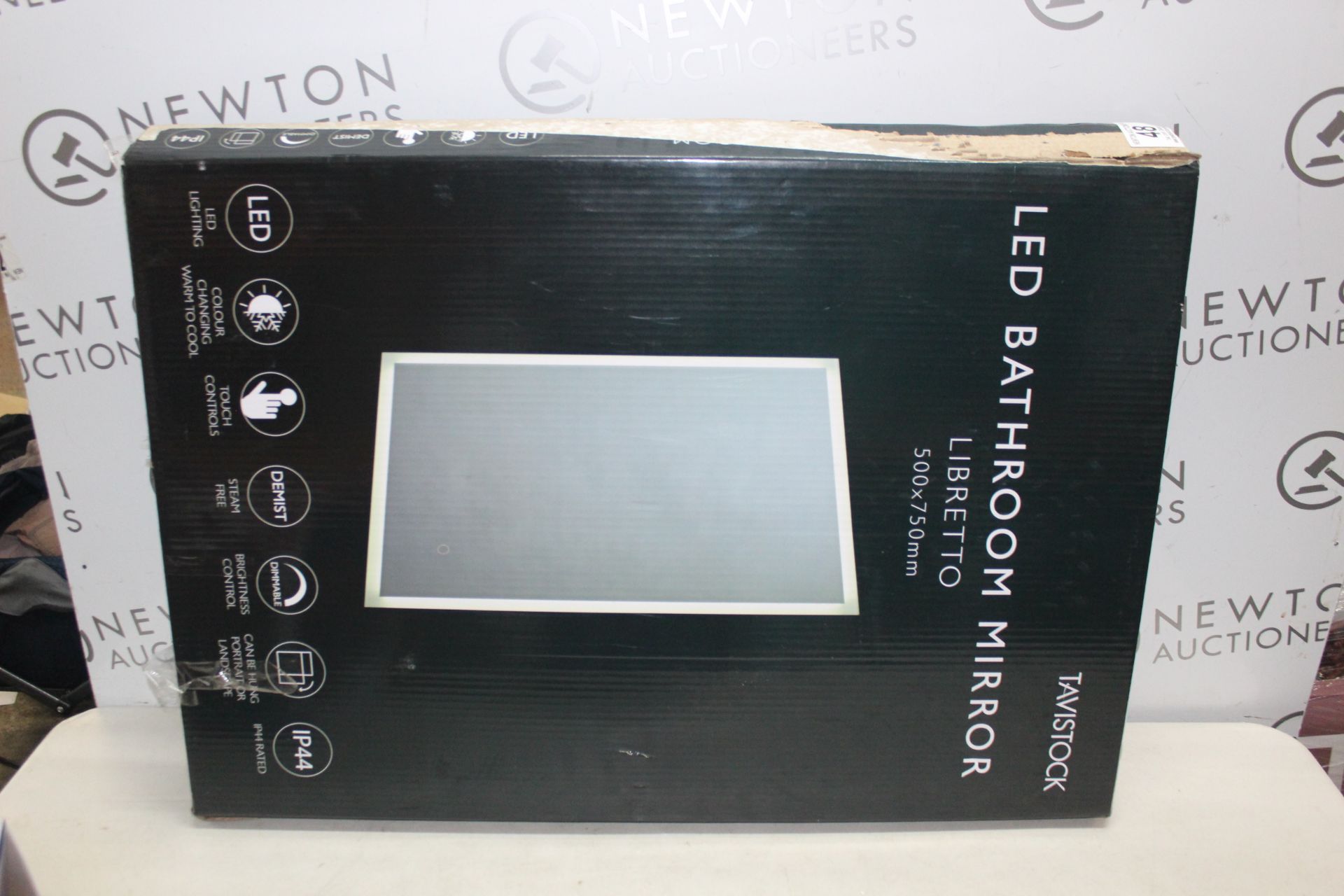 1 BOXED TAVISTOCK LED BATHROOM MIRROR LIBRETTO 500X750MM RRP Â£299 (CHIP ON ONE CORNER)