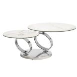 1 SATURN SWIVEL COFFEE TABLE RRP Â£499 (TABLE ATTACHEMENT BROKEN, NO SCREWS, PICTURES FOR