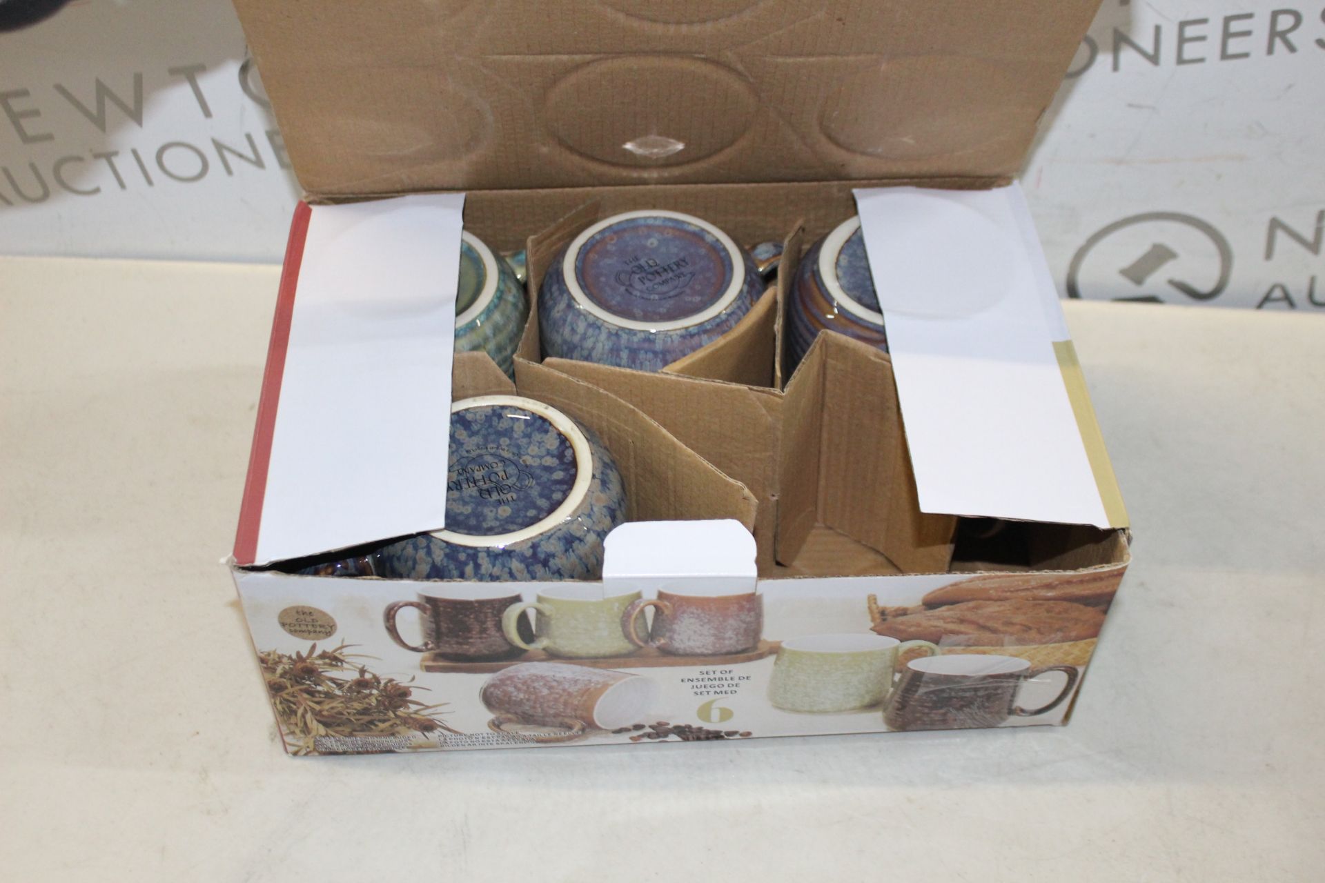 1 BOXED THE OLD POTTERY COMPANY STONEWARE MUGS RRP Â£19