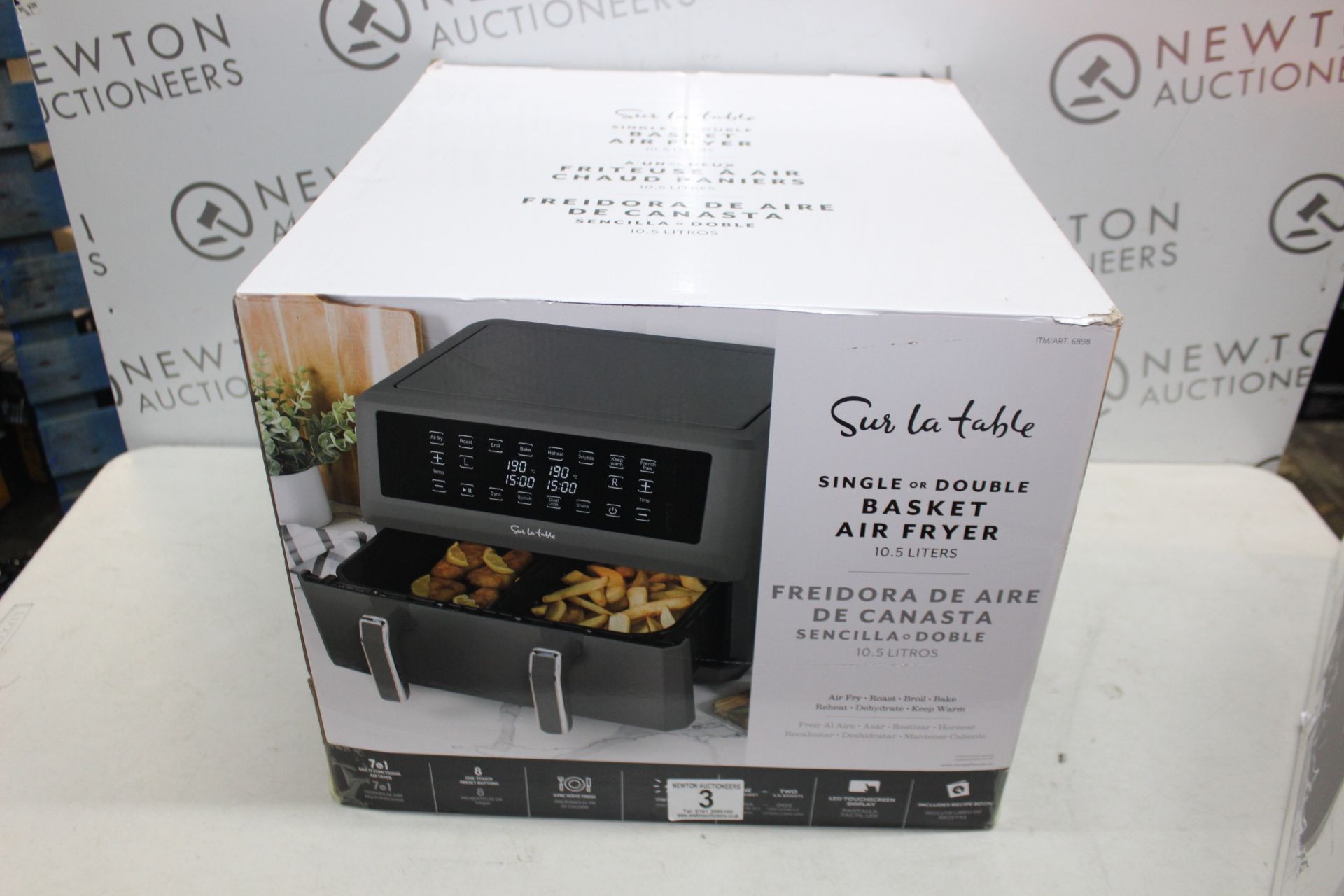 1 BOXED SUR LA TABLE DUAL BASKET AIR FRYER, 7.6L RRP Â£129