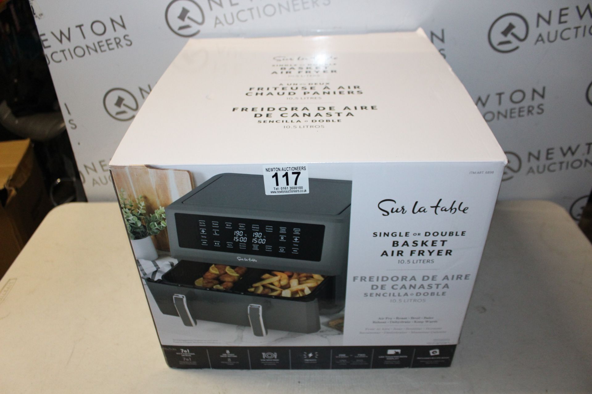 1 BOXED SUR LA TABLE DUAL BASKET AIR FRYER, 7.6L RRP Â£129