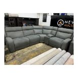 1 GILMAN CREEK JUSTIN GREY FABRIC POWER RECLINING SECTIONAL CORNER SOFA RRP Â£1999 (1 RECLINER STUCK