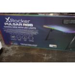 1 BOED X ROCKER PULSAR RGB GAMING DESK WITH LED RRP Â£149