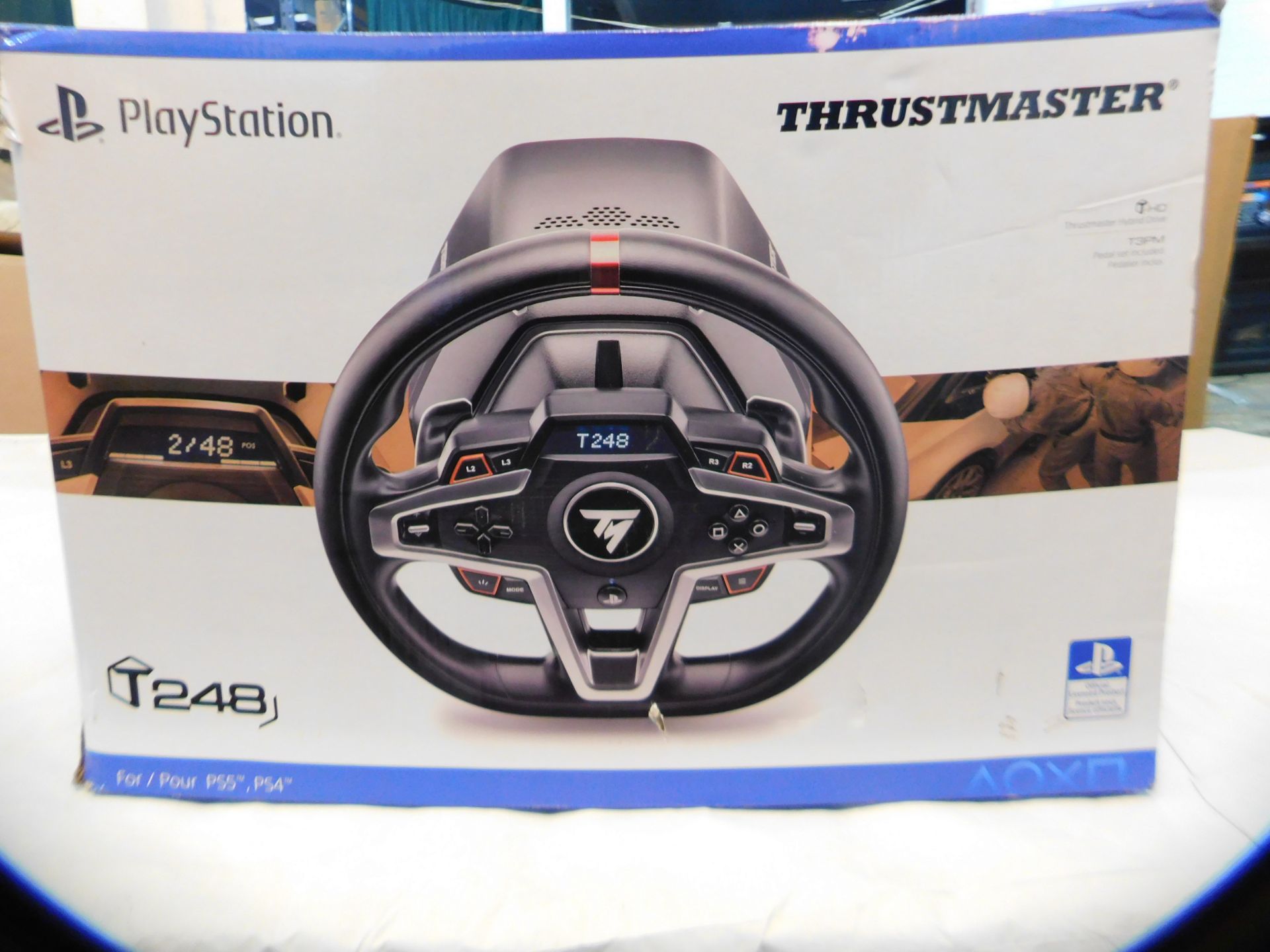 1 BOXED T-248 THRUSTMASTER GAMING STEERING WHEEL FOR PC, PS4 & PS5 RRP Â£249.99