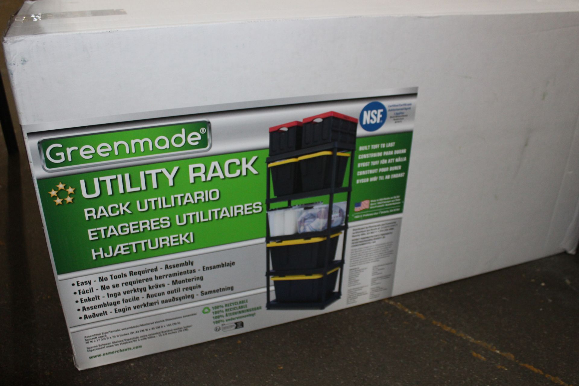 1 BOXED GREENMADE 5 TIER 36" (91CM) UTILITY STORAGE RACK RRP Â£49.99