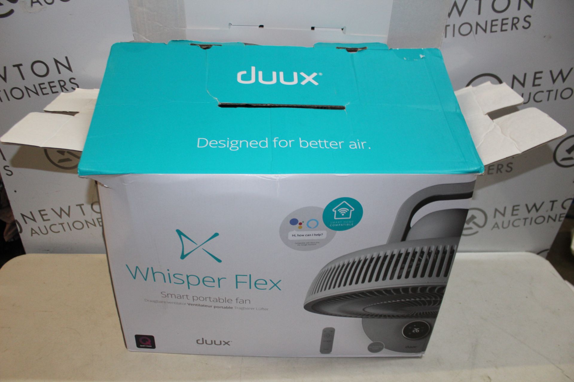 1 BOXED DUUX 13" WHISPER FLEX SMART PEDESTAL FAN RRP Â£99.99
