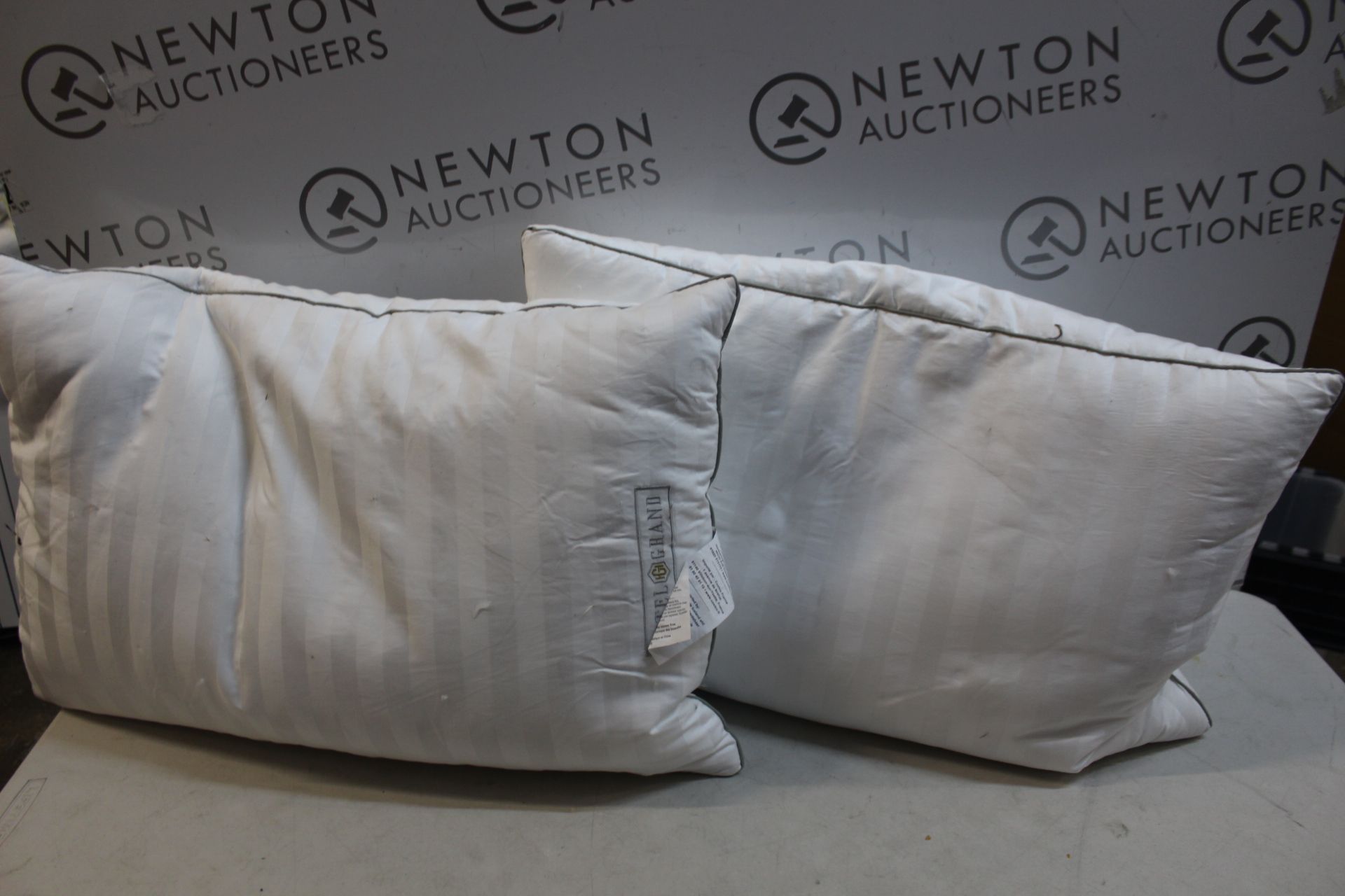 1 SET OF 2 HOTEL GRAND DOUBLE TOP GOOSE FEATHER & GOOSE DOWN PILLOWS RRP Â£39.99