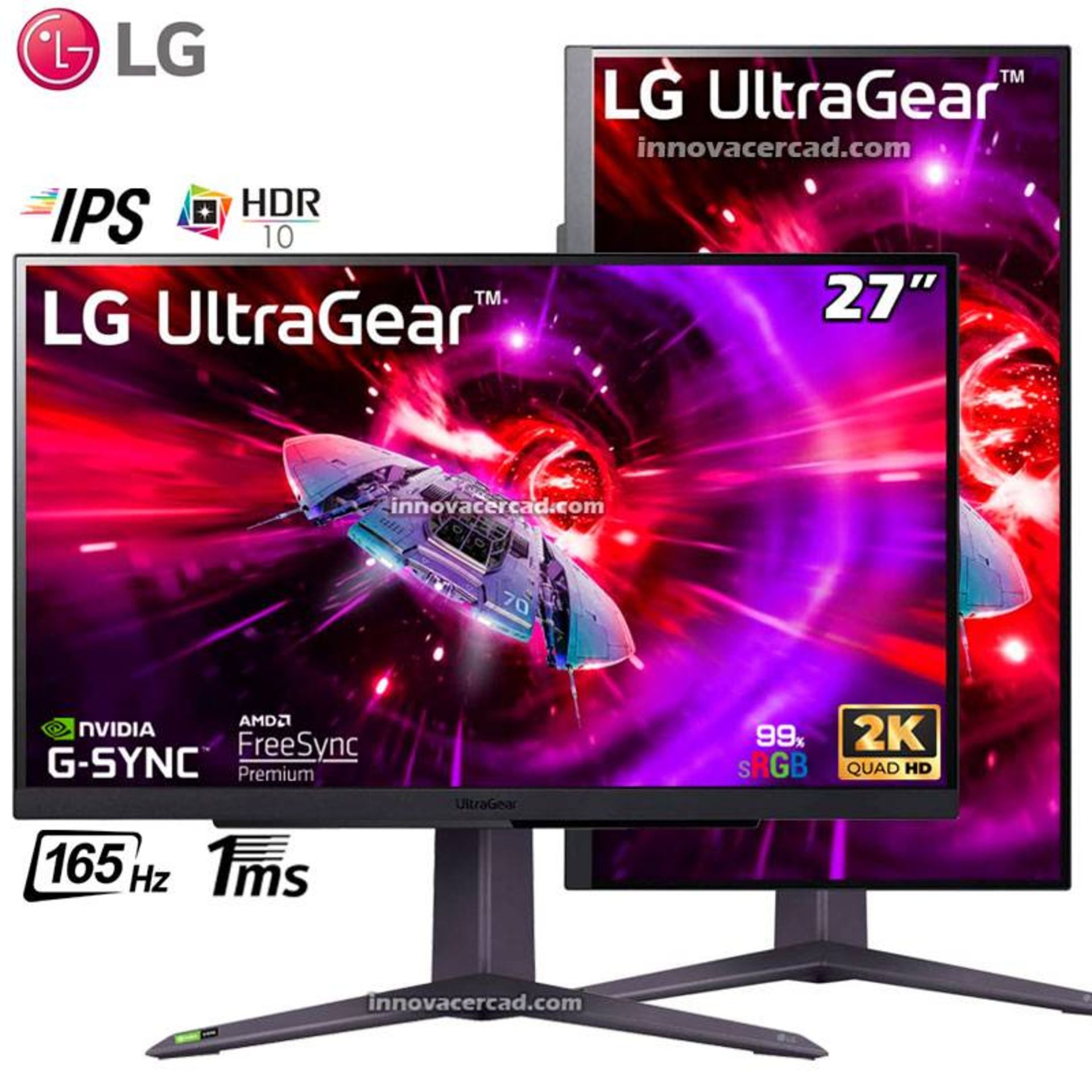 1 BOXED LG 27GR75Q-B ULTRAGEAR 27 QHD IPS LED 165HZ GAMING MONITOR RRP Â£249 (LIKE NEW. WORKING)