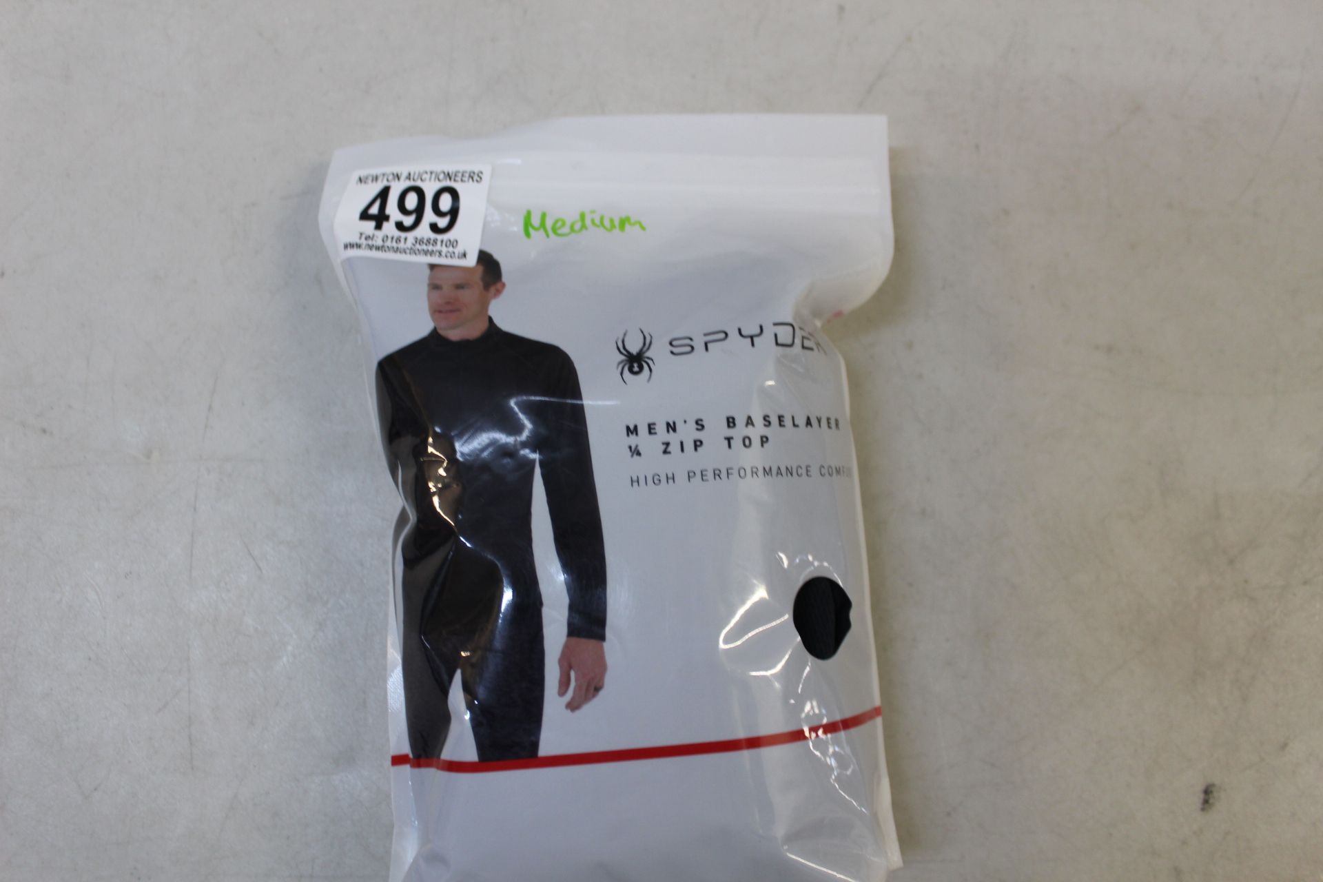 1 BRAND NEW SPYDER MENS HIGH PERFORMANCE COMFORT BASE LAYER TOP 1/4 ZIP BLACK SIZE MEDIUM RRP Â£39.