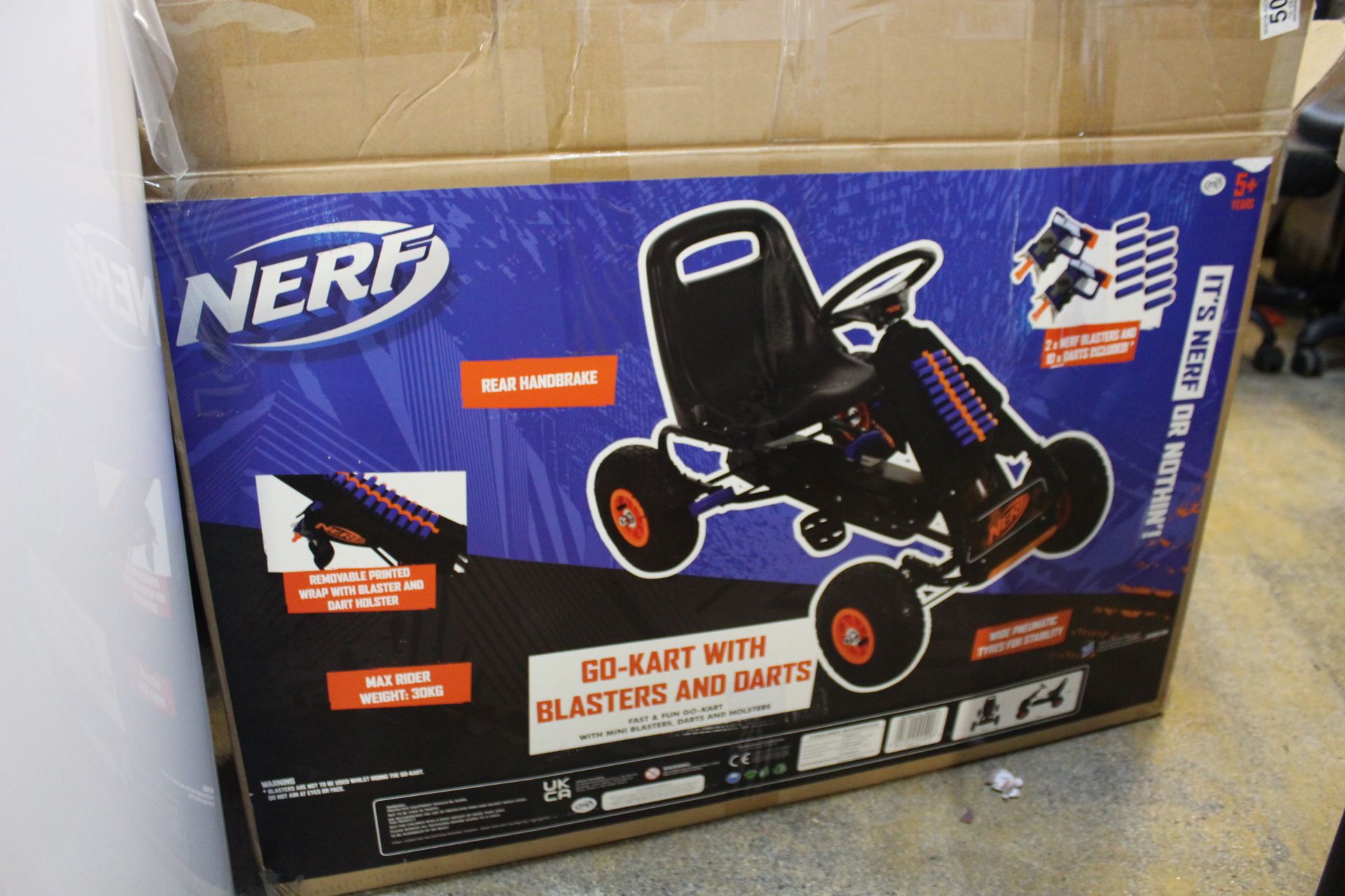 1 BOXED NERF THUNDER GO KART RRP Â£99