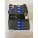 1 BRAND NEW MENS KIRKLAND SIGNATURE MOISTURE WICKING STRETCH PERFOMANCE PANTS IN GRAY SIZE 36X34 RRP