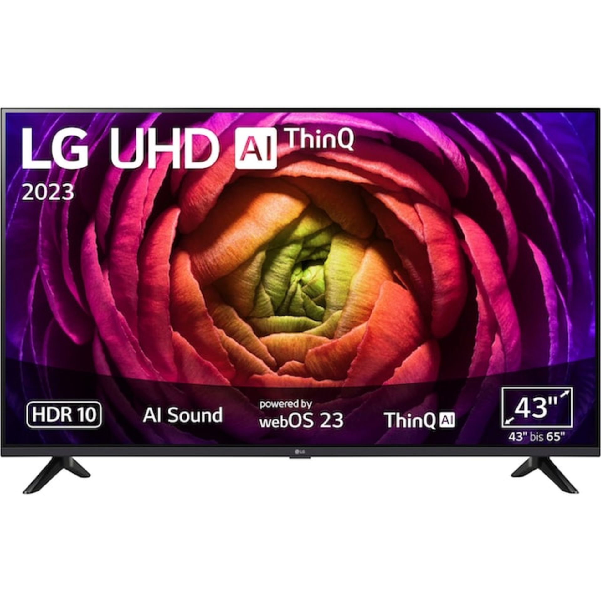 1 BOXED LG 43UR73006LA 43" SMART 4K ULTRA HD HDR LED TV WITH STAND AND REMOTE RRP Â£299 (WORKING,