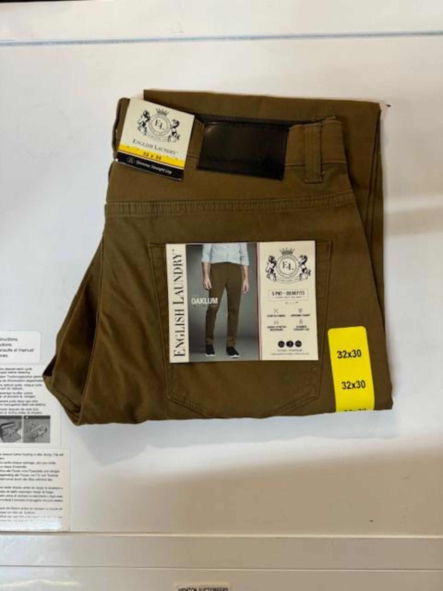 1 BRAND NEW ENGLISH LAUNDRY MIDWAY PANT, TECH STRETCH FABRIC, BROWN SIZE 32 X 30 RRP Â£24.99