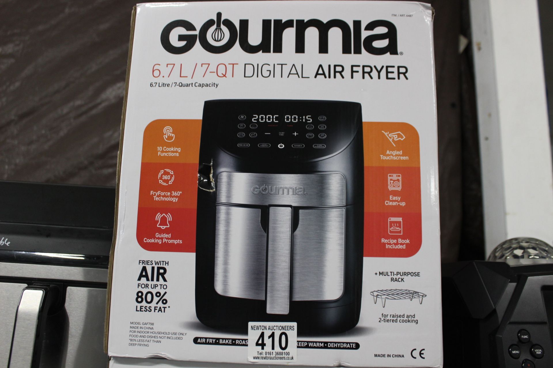 1 BOXED GOURMIA 6.7L DIGITAL AIR FRYER RRP Â£89.99