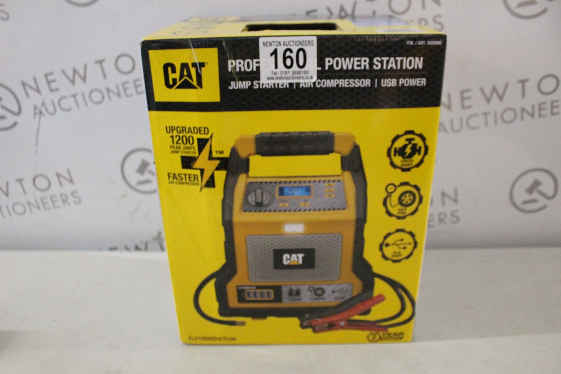 1 BOXED CAT 1200AMP JUMP STARTER, PORTABLE USB CHARGER AND AIR COMPRESSOR RRP Â£99.99