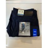 1 BRAND NEW ENGLISH LAUNDRY MIDWAY PANT, TECH STRETCH FABRIC, NAVY SIZE 36 X 30 RRP Â£24.99