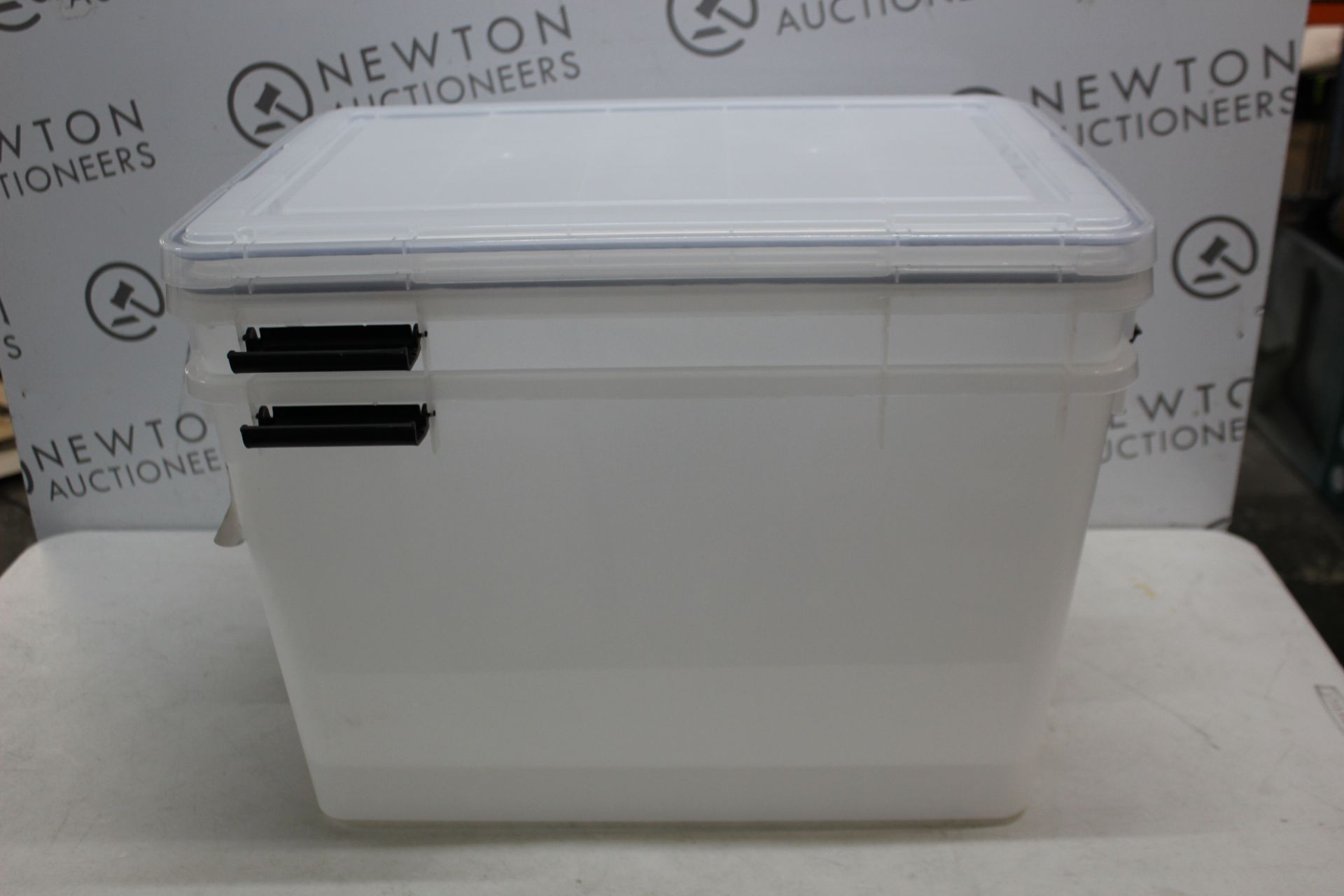 2 IRIS 70L STORAGE PLASTIC BOXES WITH LIDS RRP Â£22.99