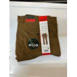 1 BRAND NEW JACHS NEW YORK PANTS, TECH STRETCH FABRIC, BROWN SIZE 34 X 32 RRP Â£24.99