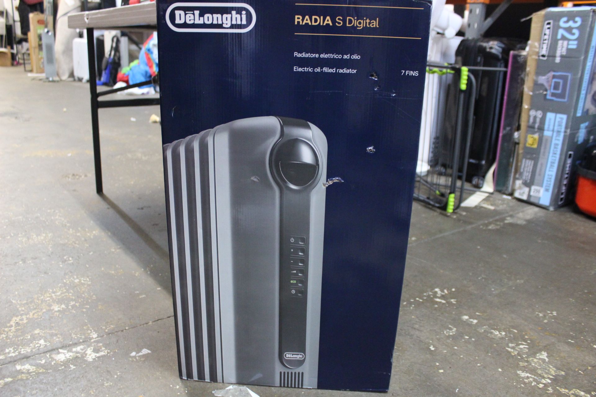 1 BOXED DE'LONGHI RADIA S OIL FILLED 1.5KW GREY RADIATOR TRRS0715E RRP Â£99